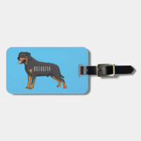 Rottweiler dog cartoon illustration