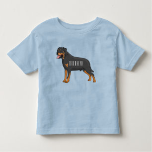 Rottweiler dog cartoon illustration  toddler T-Shirt