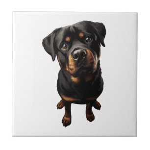 rottweiler dog ceramic tile