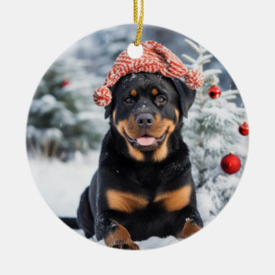 Rottweiler Dog Christmas Ornament