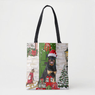Rottweiler Dog Christmas  Tote Bag