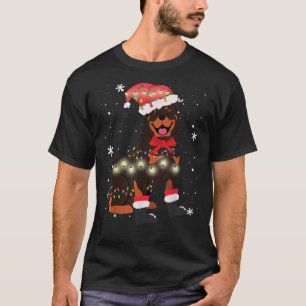 Rottweiler Dog Christmas Tree Xmas Mum Dad T-Shirt