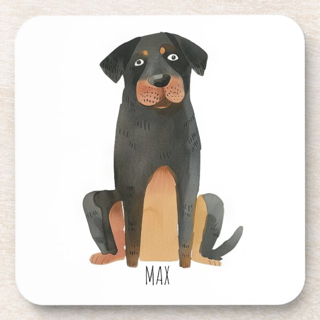 Rottweiler Dog Coaster (Front)