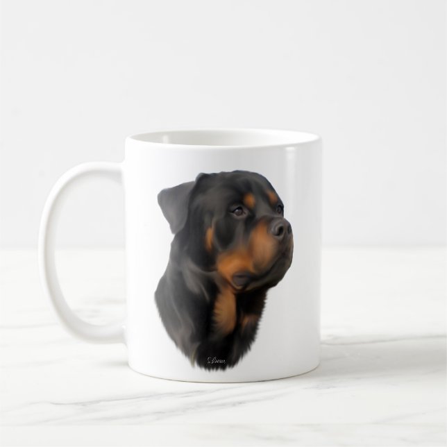 Rottweiler Dog Coffee Mug (Left)