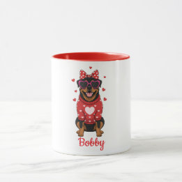 Rottweiler dog coffee mug valentines day 2026