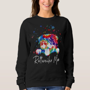 Rottweiler Dog Colourful Rainbow Dog Lover Sweatshirt