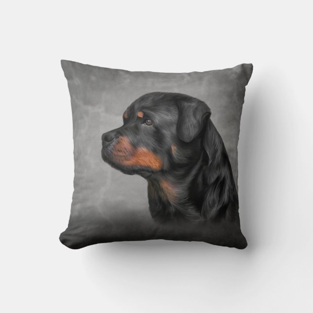 Rottweiler dog cushion (Front)