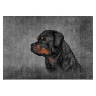 Rottweiler dog cutting board