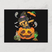 Rottweiler Dog Dabbing To Open Pumpkin Egg Happy