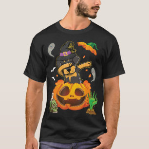 Rottweiler Dog Dabbing To Open Pumpkin Egg Happy T-Shirt