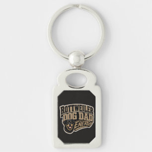 Rottweiler Dog Dad Energy Key Ring