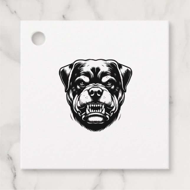 Rottweiler Dog  Favour Tags (Front)