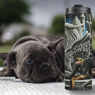 Rottweiler Dog Gargoyle Fantasy Thermal Tumbler