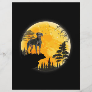 Rottweiler Dog Gifts Ideas Halloween Pumpkin Custom Letterhead