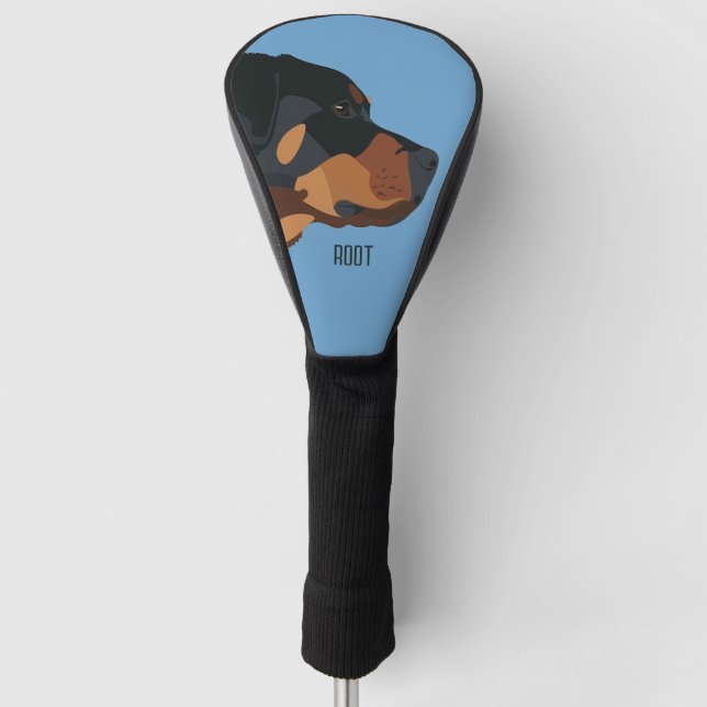 Rottweiler Dog Golf Head Cover (Front)