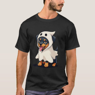Rottweiler Dog Halloween Costume Party Ghost T Shi T-Shirt