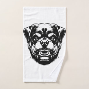 Rottweiler Dog Hand Towel