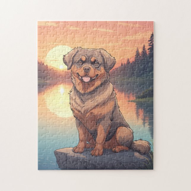 Rottweiler dog jigsaw puzzle (Vertical)