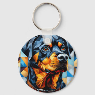 🐶 Rottweiler Dog Keychain For Pet Lovers Gift 🔑