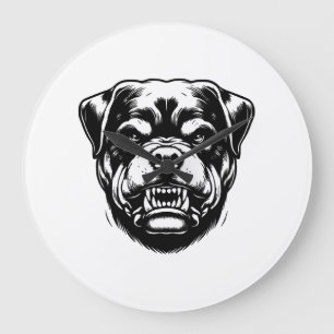 Rottweiler Dog Large Clock