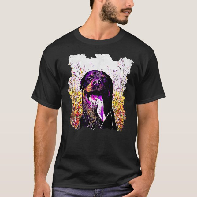 Rottweiler Dog Long Tongue Valsp T-Shirt (Front)