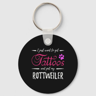 Rottweiler Dog Lover Tattoo Funny Dog Mum Gift Ide Key Ring
