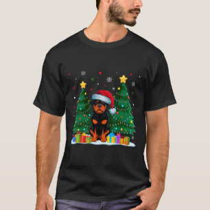 Rottweiler Dog Lovers Santa Hat Ugly Christmas Swe T-Shirt