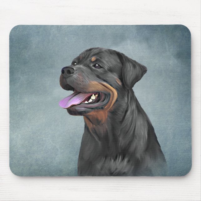 Rottweiler dog mouse pad (Front)