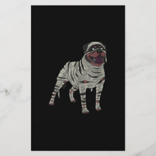 Rottweiler Dog Mummy Halloween Costume Dog Lovers Stationery