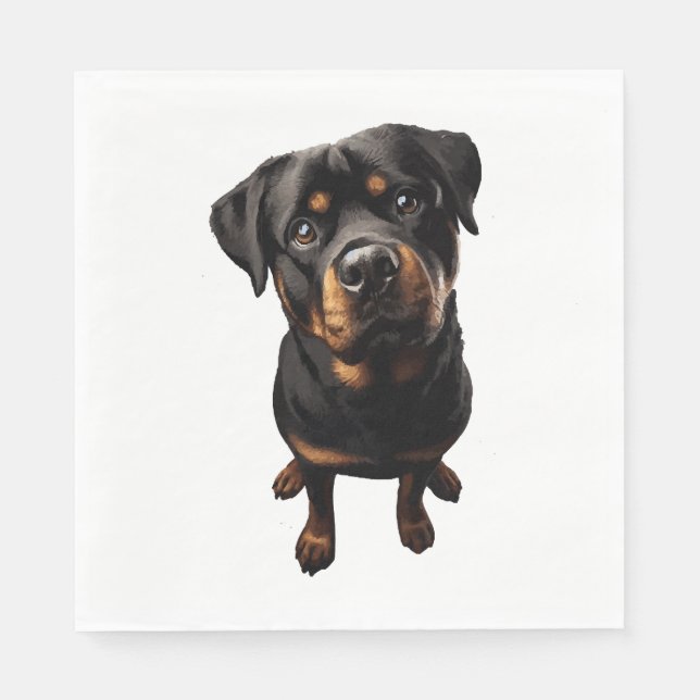 rottweiler dog napkin (Front)