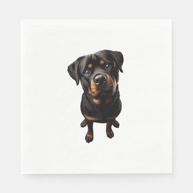 rottweiler dog napkin (Front)