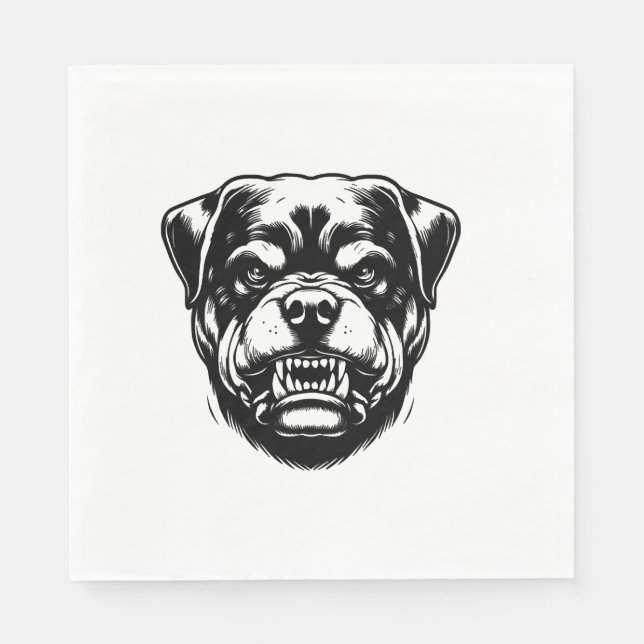 Rottweiler Dog  Napkin (Front)