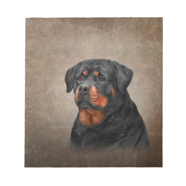 Rottweiler dog notepad (Front)