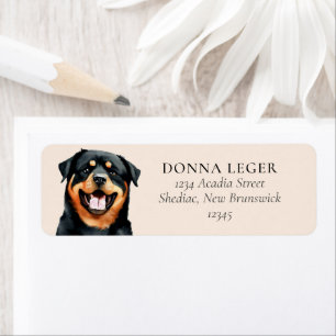 Rottweiler Dog Personalized Address Return Address Label
