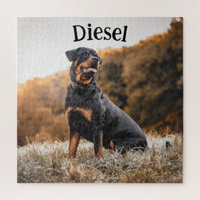 Rottweiler Dog Pet Personalised Custom Jigsaw Puzzle (Vertical)