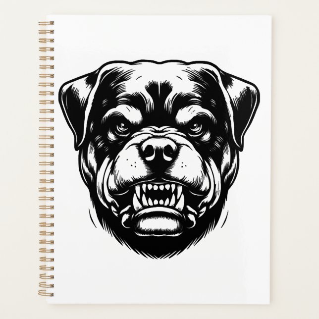 Rottweiler Dog  Planner (Front)
