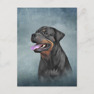 Rottweiler dog postcard