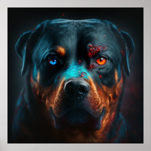 Rottweiler dog poster (Front)