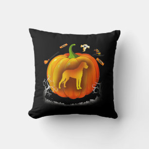 rottweiler dog pumpkin costume halloween cushion