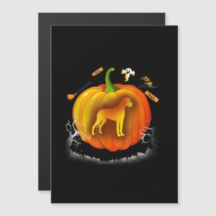 rottweiler dog pumpkin costume halloween magnetic invitation