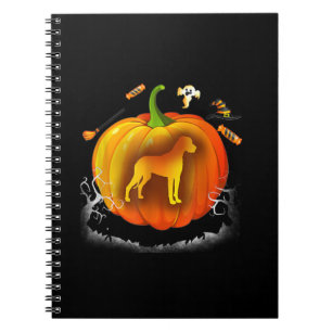 rottweiler dog pumpkin costume halloween notebook