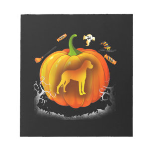 rottweiler dog pumpkin costume halloween notepad