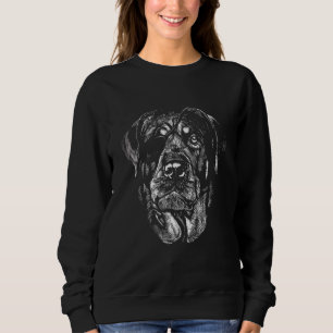 Rottweiler Dog Realistic Rottweiler Eyepatch Anima Sweatshirt