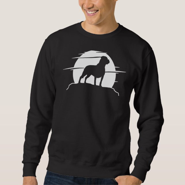 Rottweiler Dog Retro  6 Sweatshirt (Front)