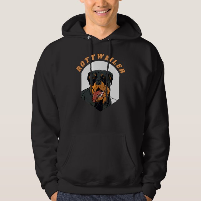 Rottweiler Dog  Rotti Hoodie (Front)