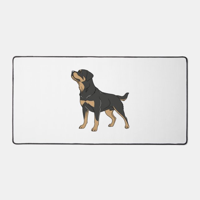 Rottweiler Dog, Rottweiler Dog Standing Desk Mat (Front)
