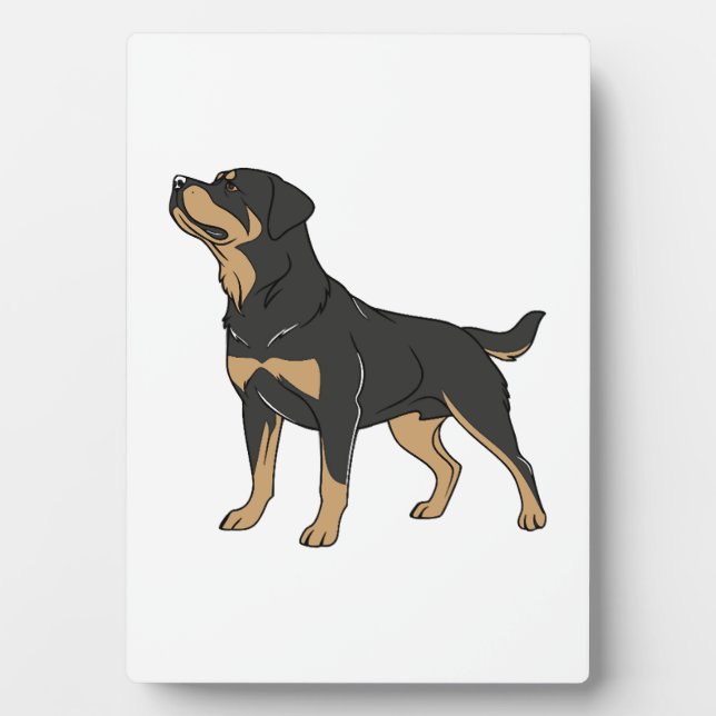 Rottweiler Dog, Rottweiler Dog Standing Plaque (Front)