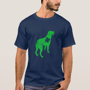Rottweiler Dog Shamrock Heart St Pattys Day Puppy T-Shirt