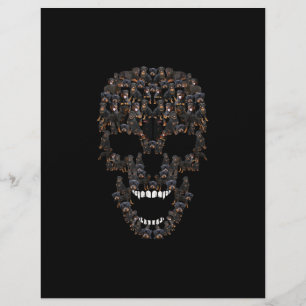 rottweiler dog skull  halloween costume dog lovers custom letterhead