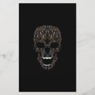 rottweiler dog skull halloween costume dog lovers stationery